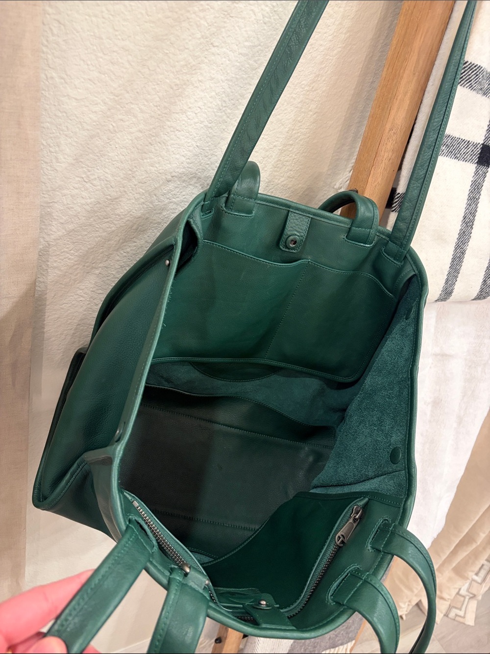 TELFAR Large Carry Bag - Forest - 100% cow hide - Authentic - pebble leather - Picture 10 of 17